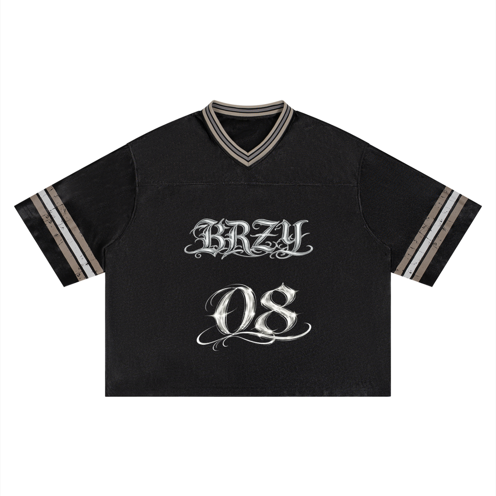 Jersey,Unisex Boxy Striped Soccer Jer