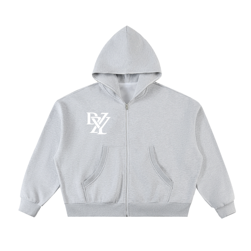 Hoodie,Boxy,Fleeced,FullZip