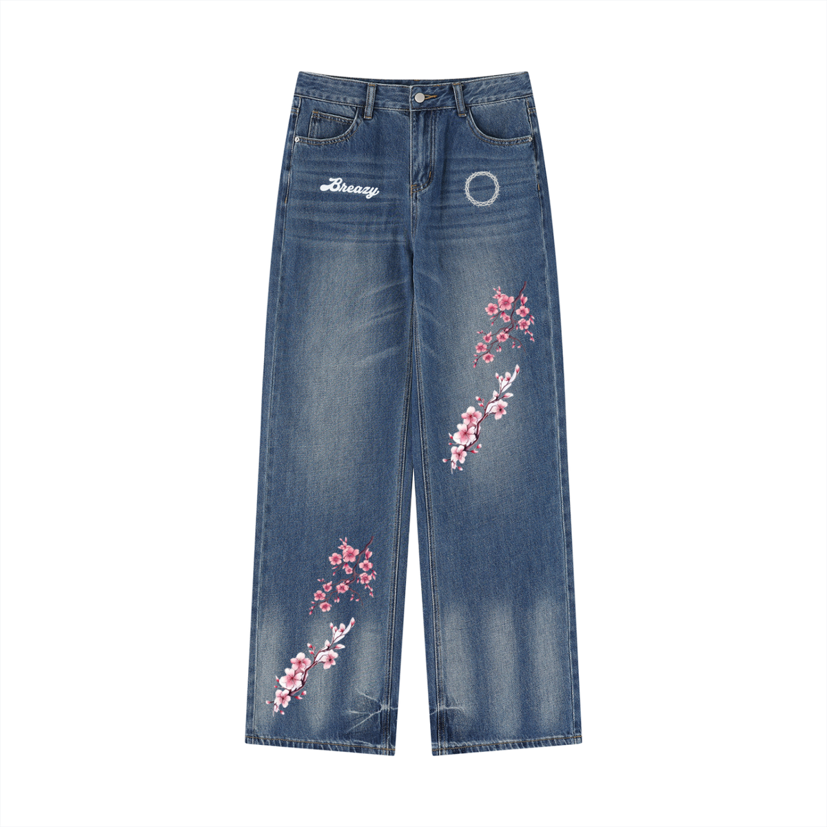 Women,Wide,Jeans,Wash
