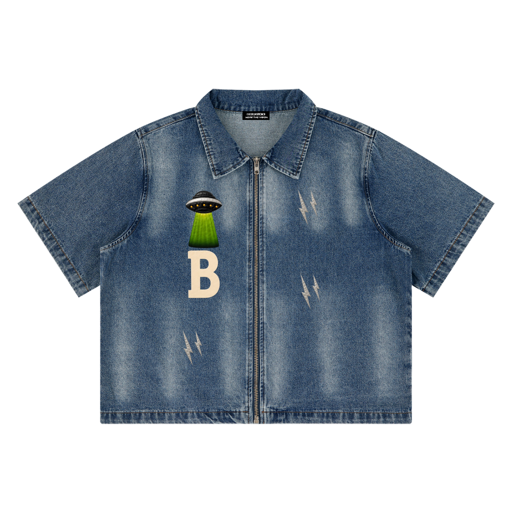Denim,Shirt,Unisex,Washed