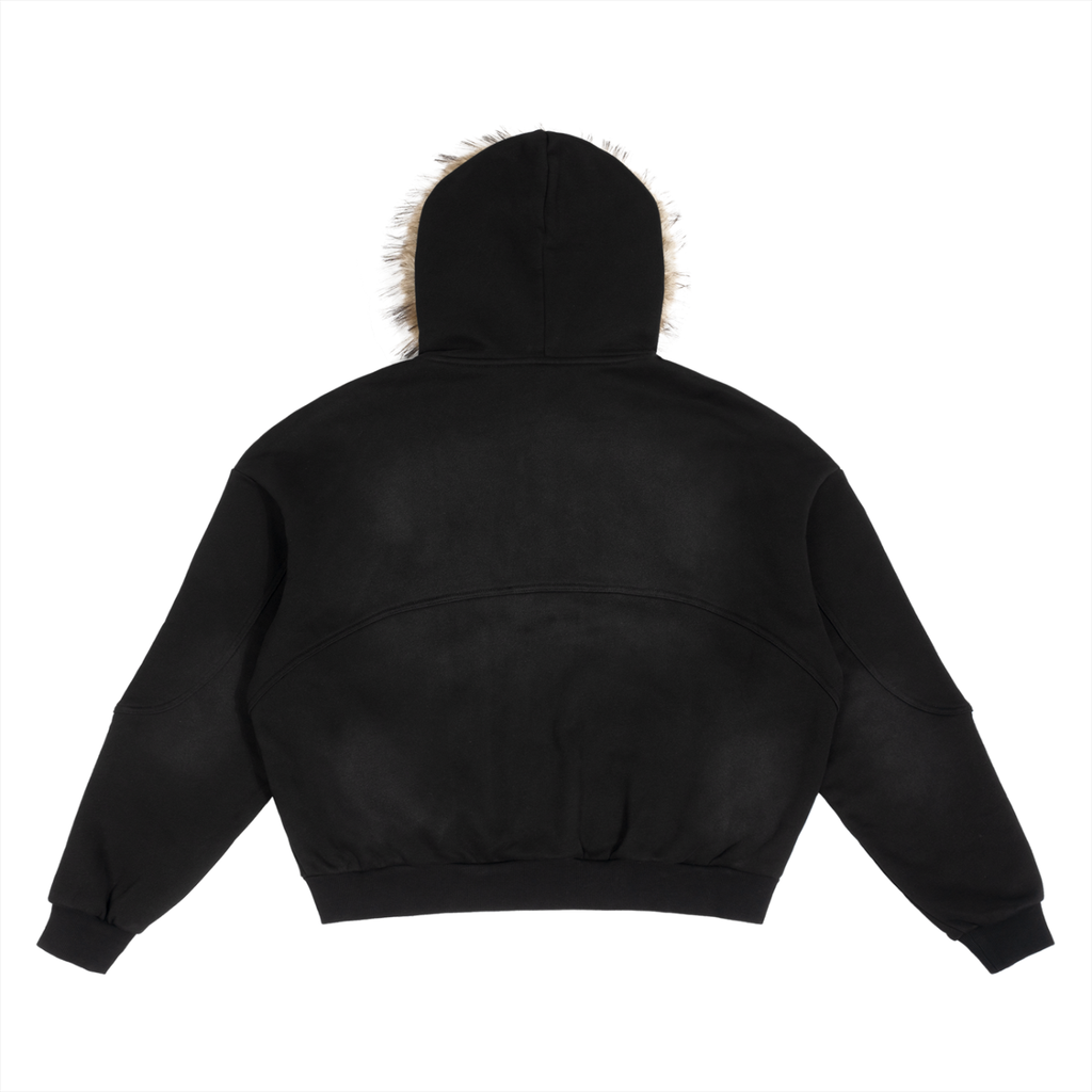 Detachable,Hoodie,Boxy ,Sun Fade Boxy Detachable Fur H