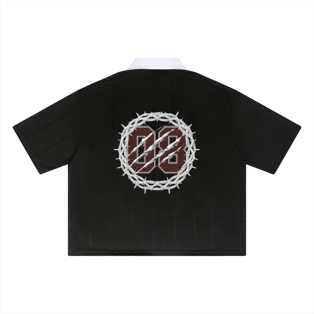 Soccer ,Jersey,Unisex Striped Boxy Soccer Jer