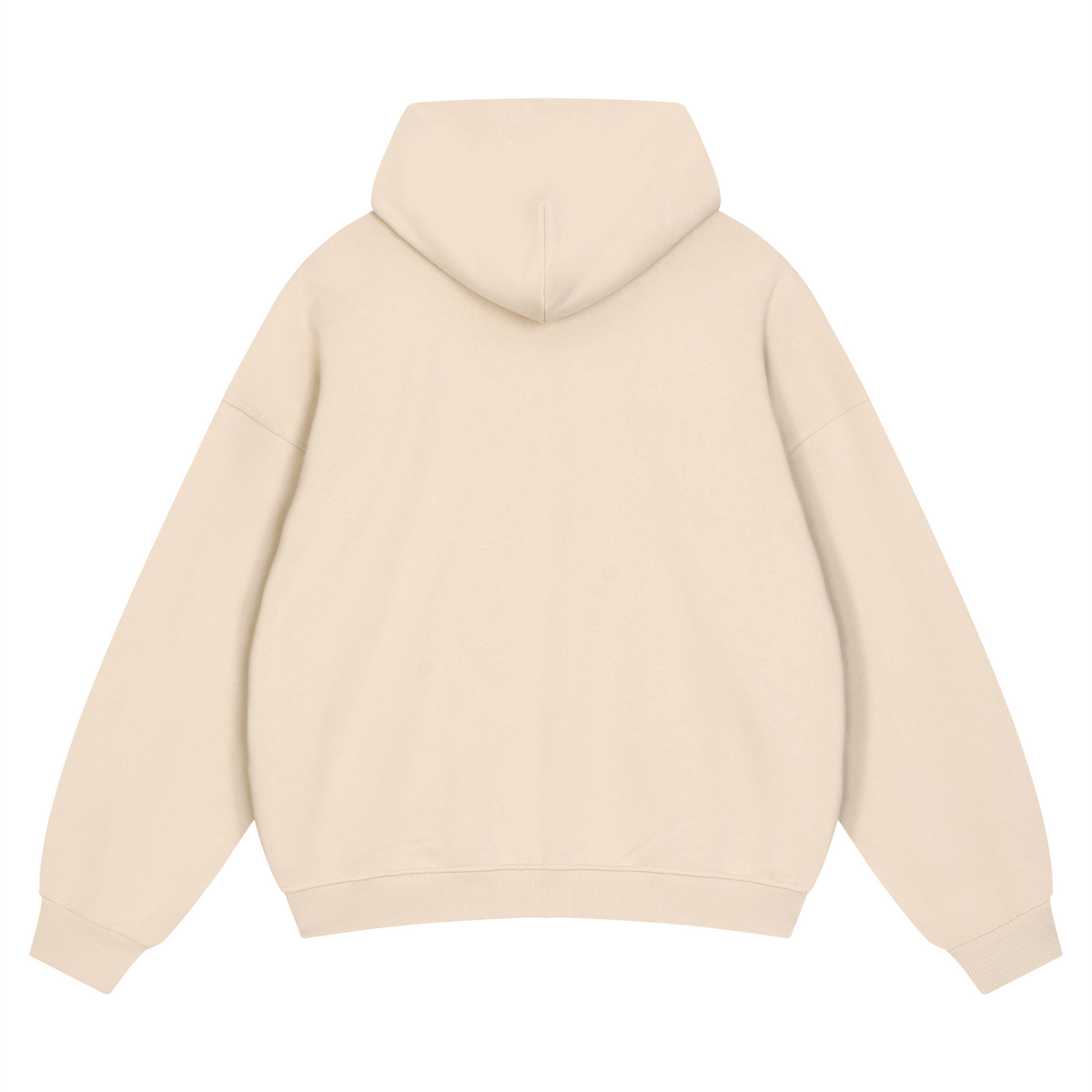 Unisex Loose Solid Full Zip Hoodie