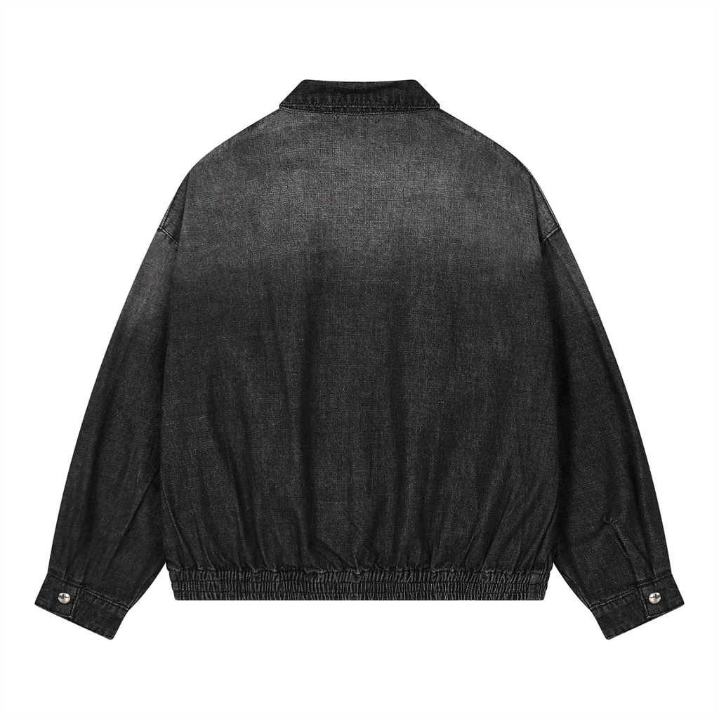 Systëm 08 Vintage Wash Full-Zip Denim Jacket