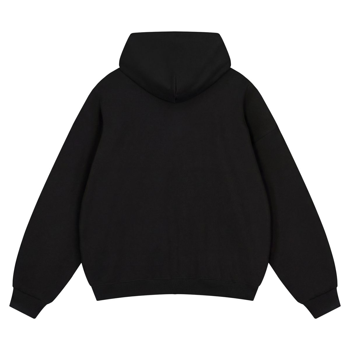 Unisex Loose Solid Full Zip Hoodie