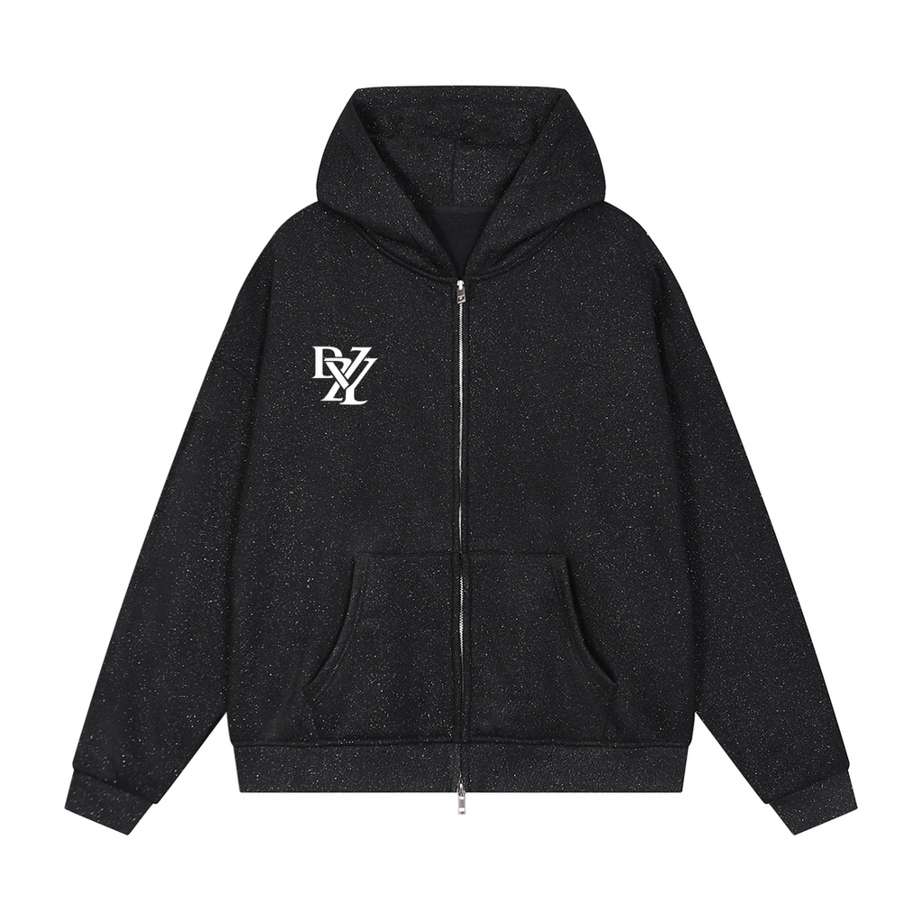 Unisex Sparkles Full Zip Boxy Hoodie