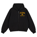 Unisex Loose Solid Full Zip Hoodie