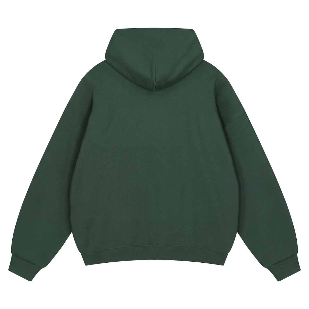 Unisex Loose Solid Full Zip Hoodie