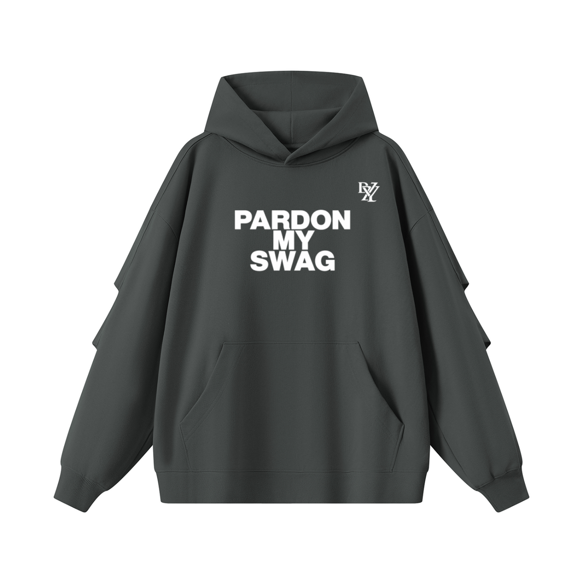 Unisex Heavyweight Ruched Sleeves Hoodie