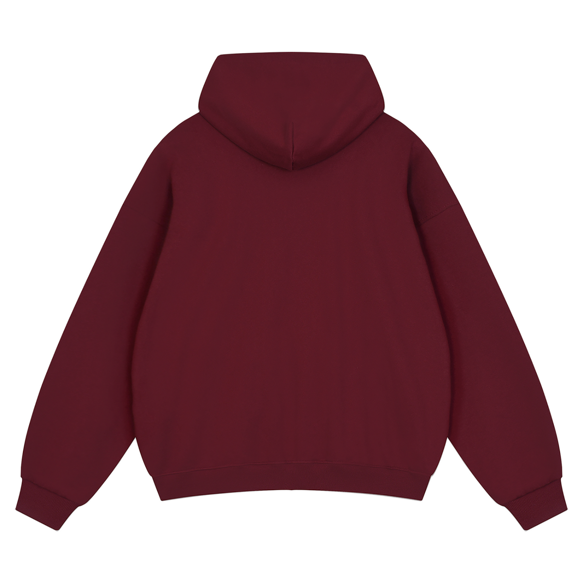 Unisex Loose Solid Full Zip Hoodie