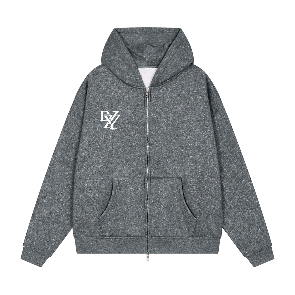 Unisex Sparkles Full Zip Boxy Hoodie
