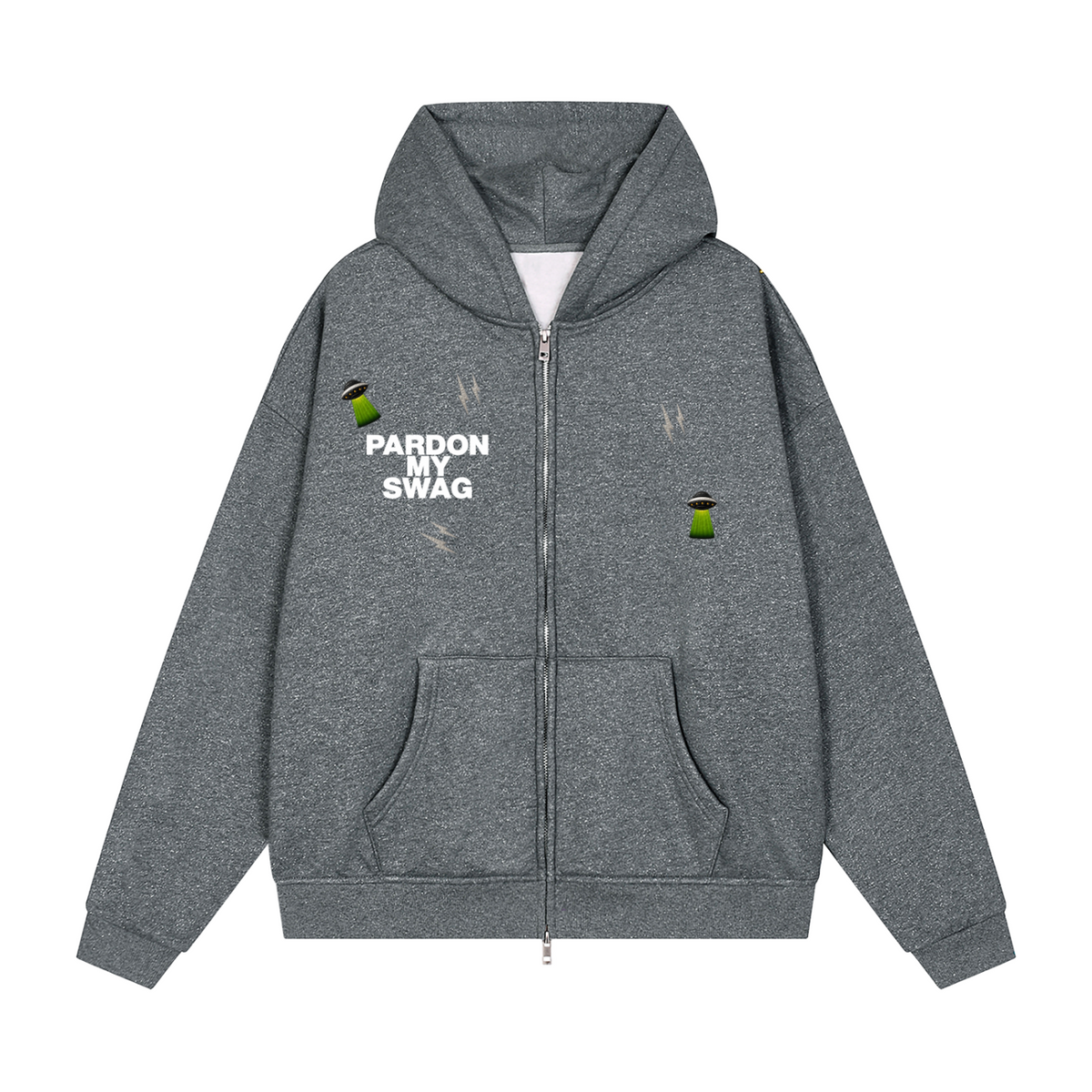 Unisex Sparkles Full Zip Boxy Hoodie