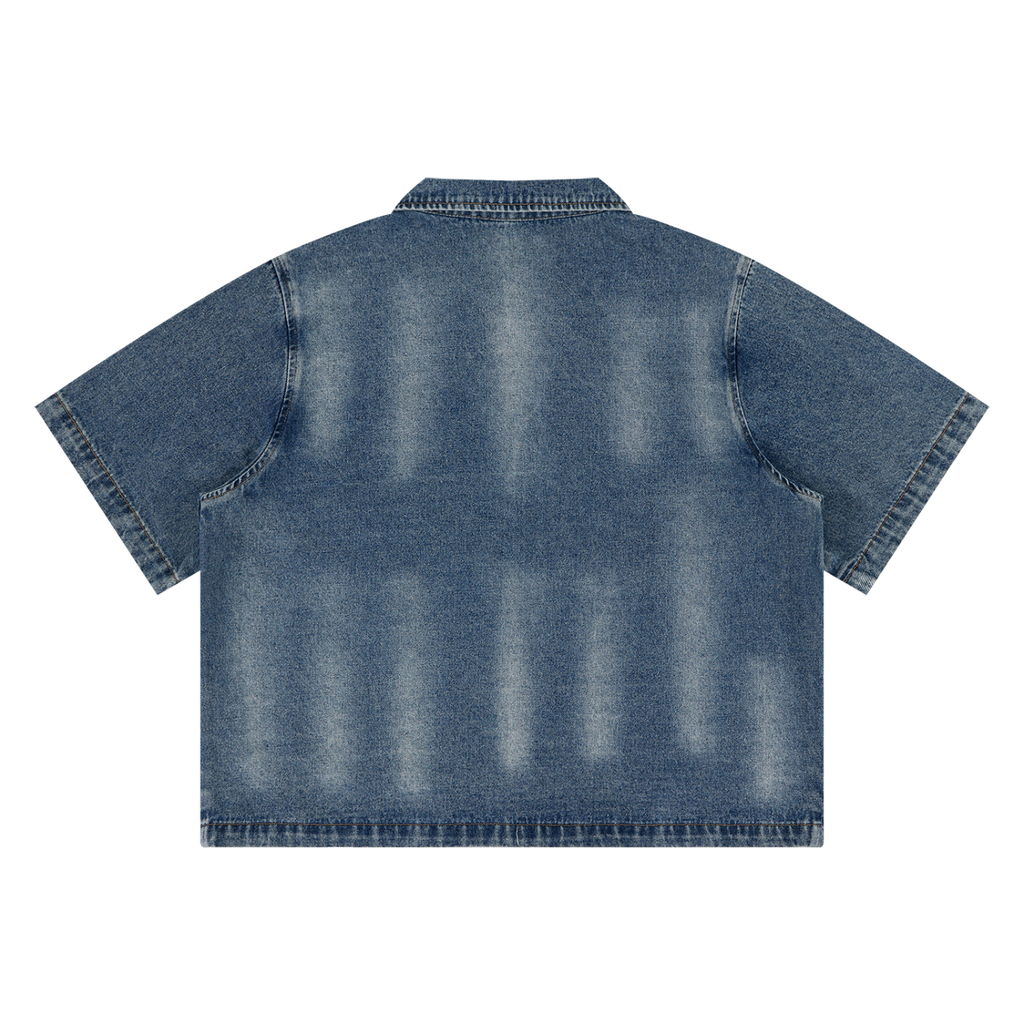 Denim,Shirt,Unisex,Washed