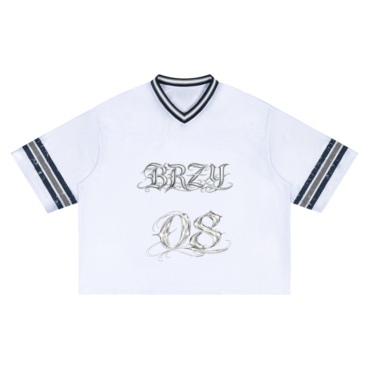 Jersey,Unisex Boxy Striped Soccer Jer