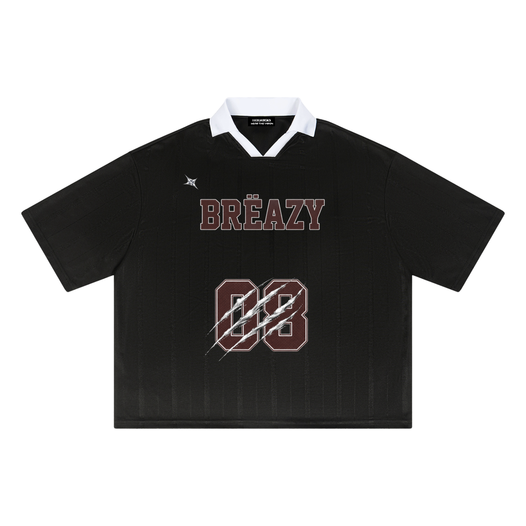 Soccer ,Jersey,Unisex Striped Boxy Soccer Jer