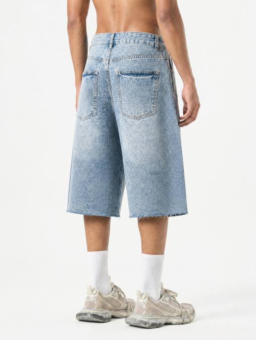 Men’s Vintage Wide Leg Denim Shorts