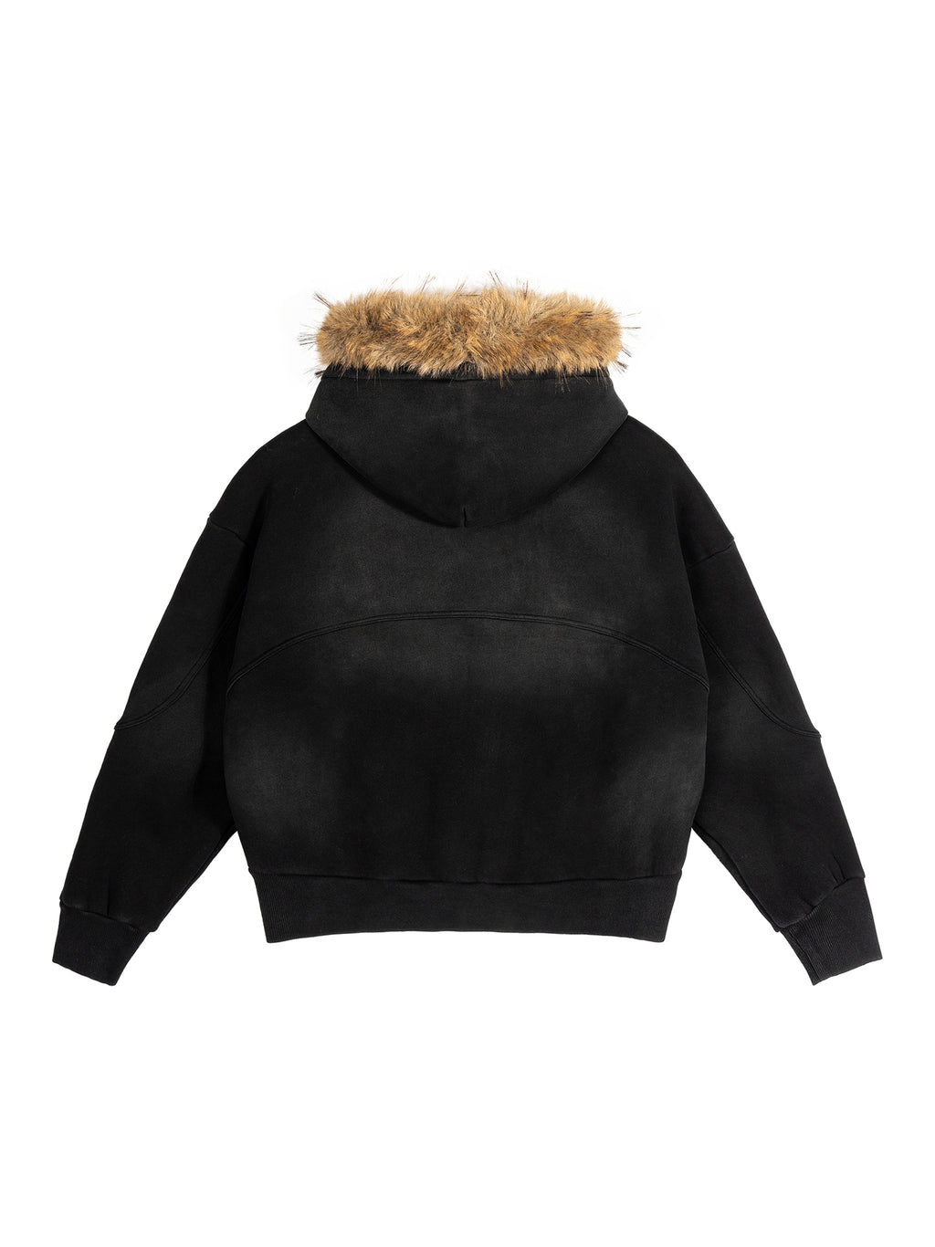 Detachable,Hoodie,Boxy ,Sun Fade Boxy Detachable Fur H